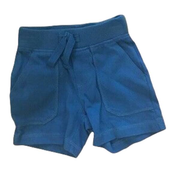 Gymboree Boys Shorts Size 3-6 Months Blue Shark Patrol Pull On Knit Cotton NEW - Picture 1 of 5